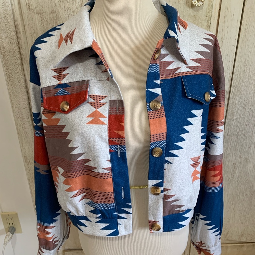 Brand New Western Santa Fe Button-Up Jacket size M